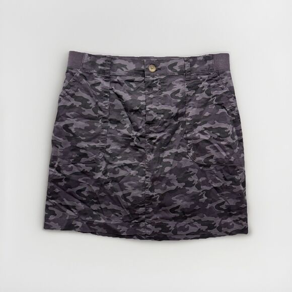 Lee Size 10 M Regular Fit Mid Rise Skort Camo Pockets Gray - Picture 1 of 7